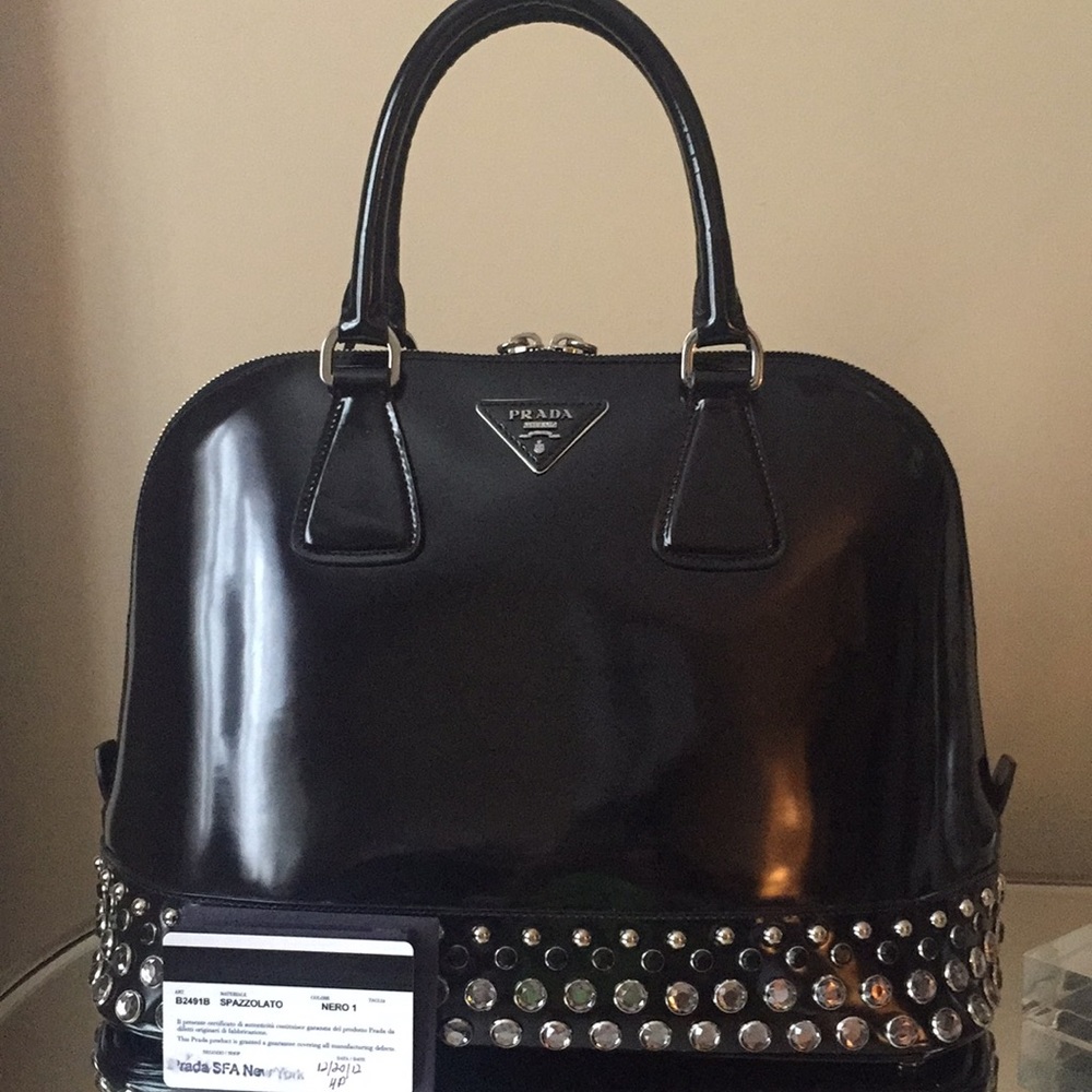 PRADA B2491B Spazzolato tote